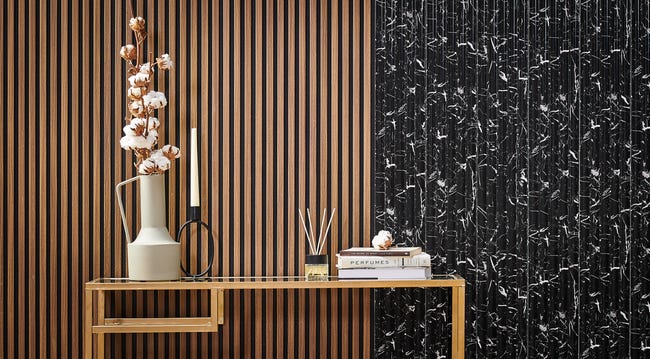 Panele ścienne winylowe PCV dekoracyjne Lineo Black Marble Fllow