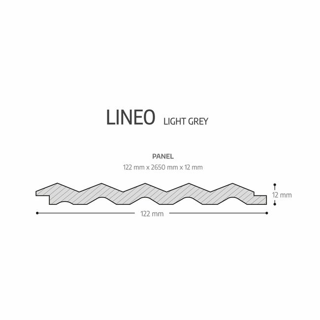Panele ścienne winylowe PCV dekoracyjne Lineo Light Grey Fllow