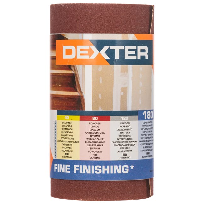Papier ścierny ROLKA PAPIER P180 93 mm x 2.5 m DEXTER