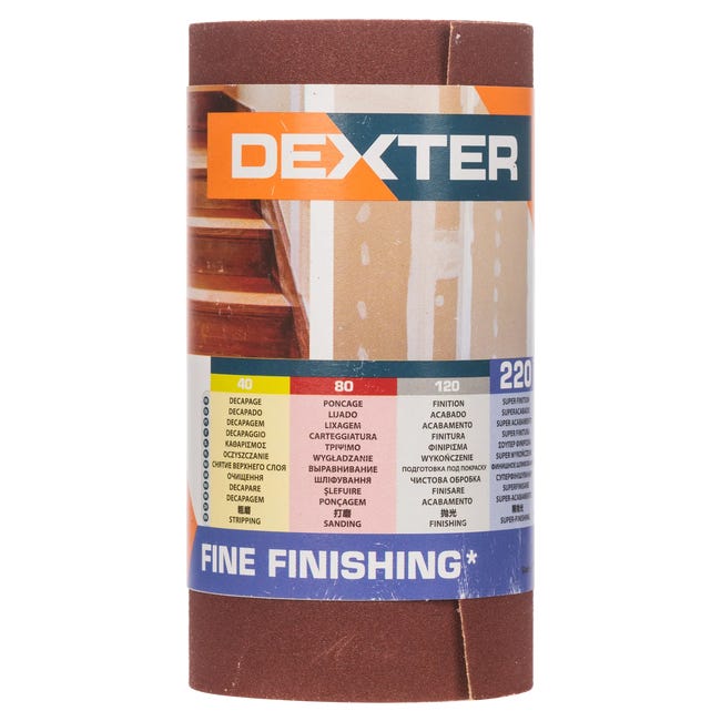 Papier ścierny ROLKA PAPIER P220 93 mm x 2.5 m DEXTER