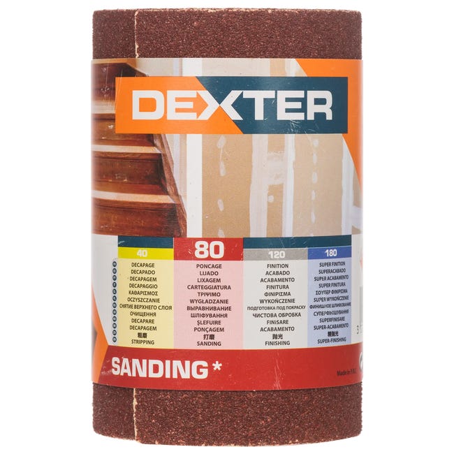 Papier ścierny ROLKA PAPIER P80 93 mm x 2.5 m DEXTER
