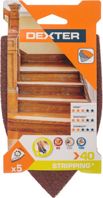 Papier ścierny ŻELAZKO 8 OTW P40 175 x 105 mm 5 szt. DEXTER
