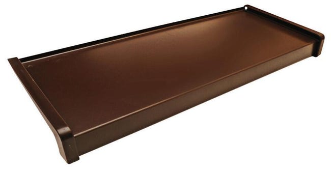 Parapet zewnętrzny stalowy brązowy 150x20x0.5 cm Domidor