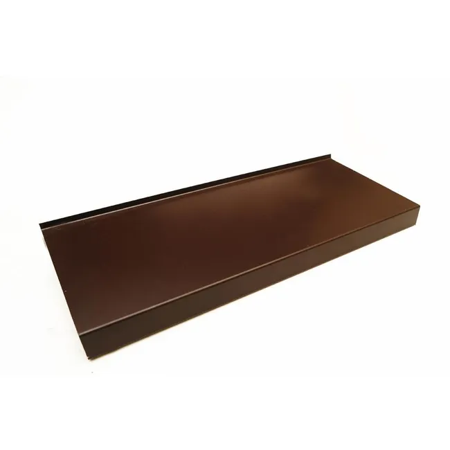 Parapet zewnętrzny stalowy brązowy 150x25x0.5 cm Domidor