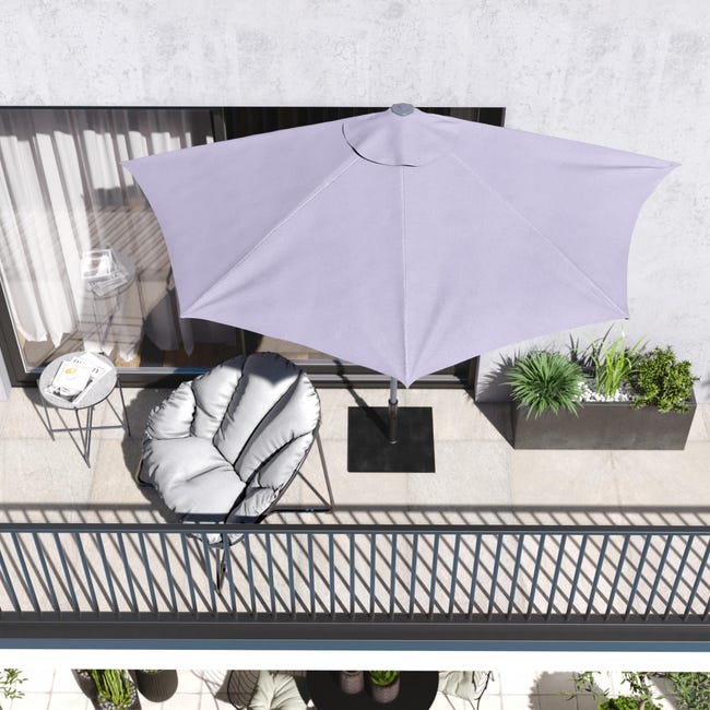 Parasol balkonowy przyścienny Arkea 262x135x240 cm szary Naterial