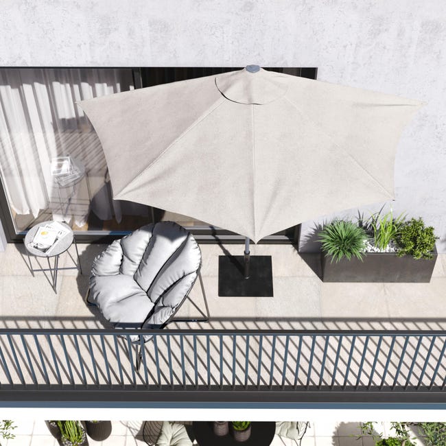 Parasol balkonowy przyścienny Arkea 262x135x240 cm szary Naterial