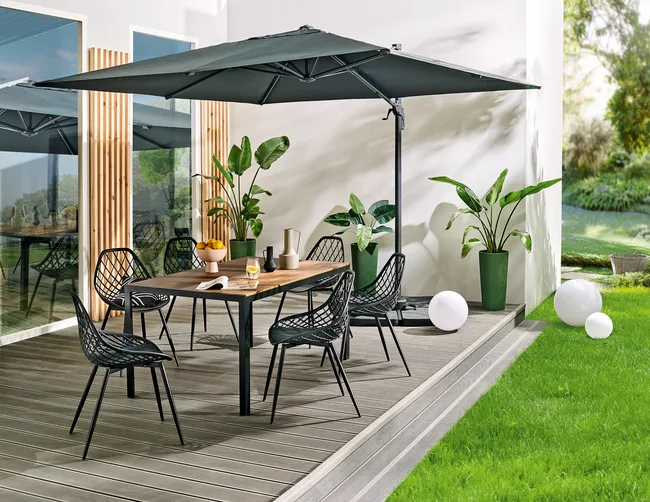 Parasol ogrodowy Aura 290x290x264 cm antracytowy Naterial