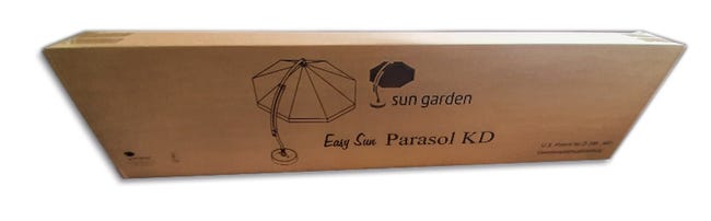 Parasol ogrodowy okrągły Easy Sun 375x305 cm szary Sun Garden
