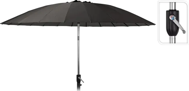 Parasol ogrodowy okrągły Shanghai 270x245cm czarny