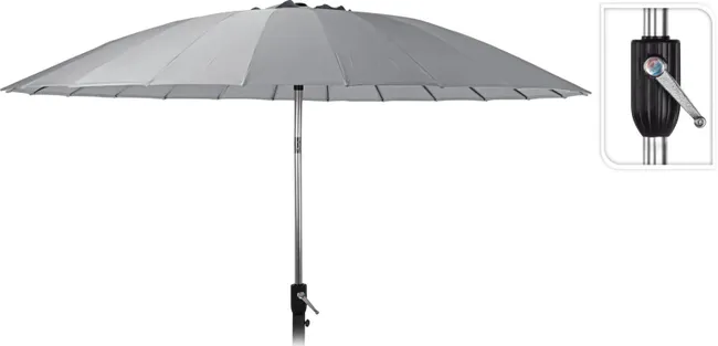 Parasol ogrodowy okrągły Shanghai 270x245cm szary