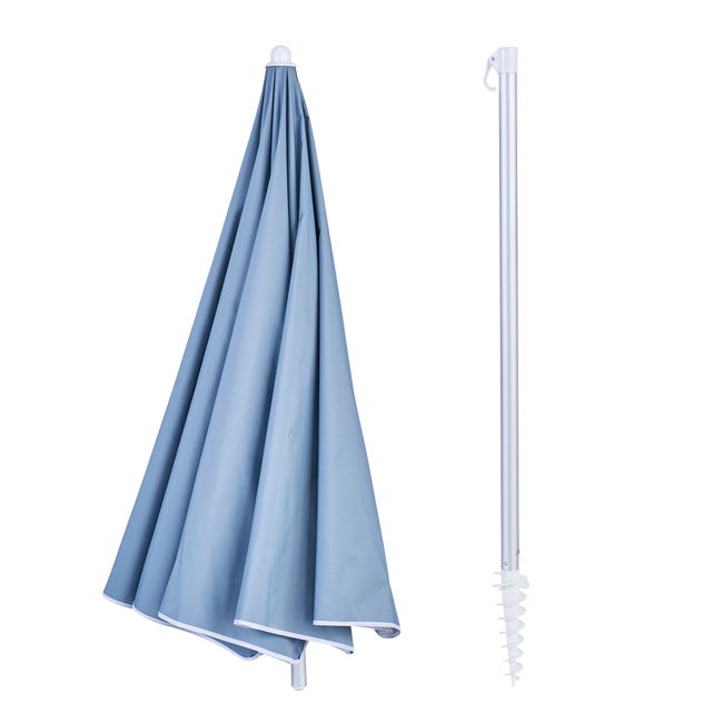 Parasol plażowy okrągły Vali 200x215 cm niebieski Naterial