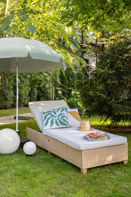 Parasol plażowy okrągły Vali 200x215 cm zielony Naterial