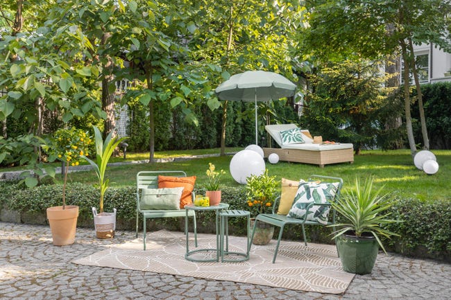 Parasol plażowy okrągły Vali 200x215 cm zielony Naterial
