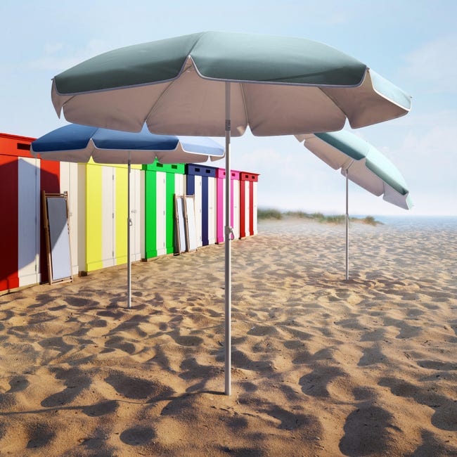 Parasol plażowy okrągły Vali 200x215 cm zielony Naterial