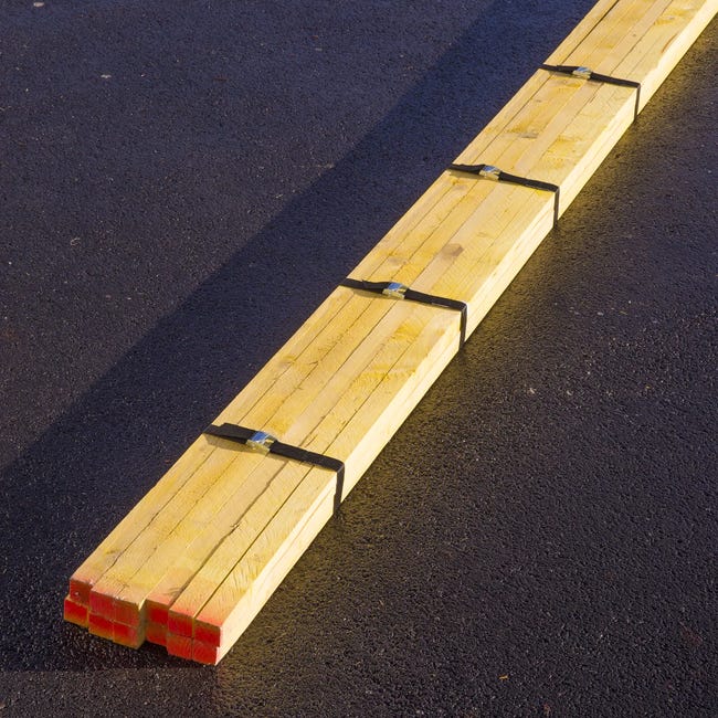 Pas transportowy 25 mm x 0.6 m 125 kg 4 szt. z klamrą