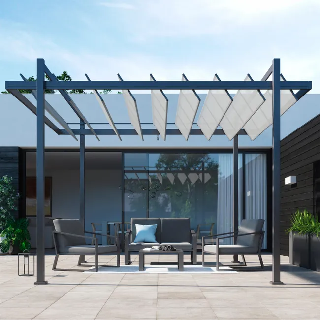 Pawilon ogrodowy pergola Elysia 308x350x257 cm antracytowy Naterial