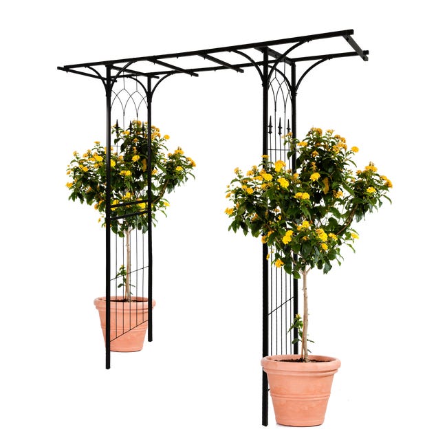 Pergola ogrodowa 200x52x206 cm prosta metalowa Lustan