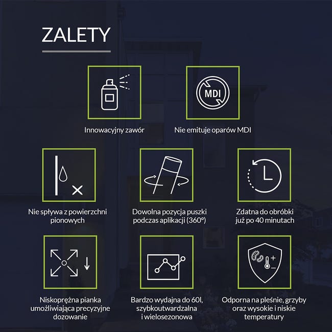 Piana montażowa LEXY 20 poliuretanowa niskoprężna 300 ml TYTAN