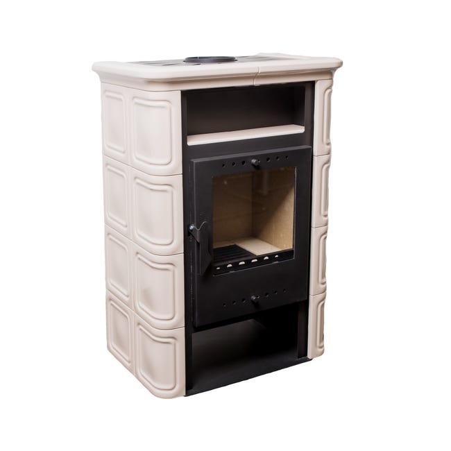 Piec kominkowy Vera 6 kW cappuccino Nordflam