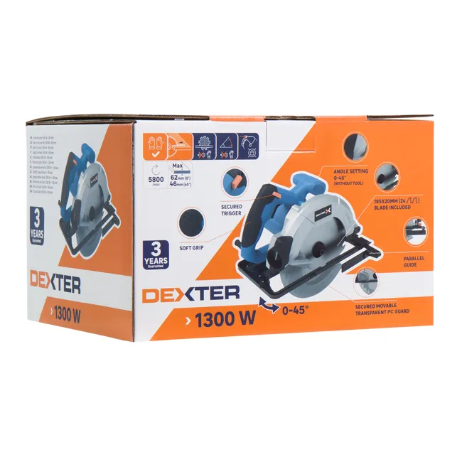 Pilarka tarczowa DP5 185 mm 1300W DEXTER