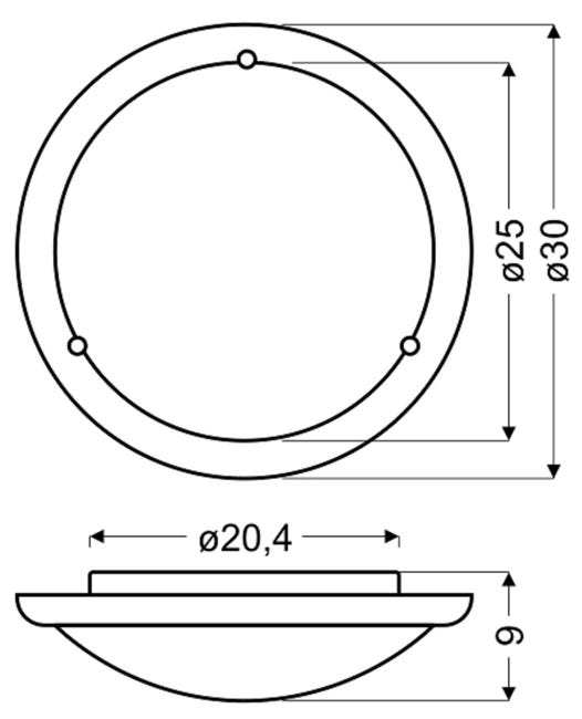 Plafon 1030 30 cm biały E27 CANDELLUX