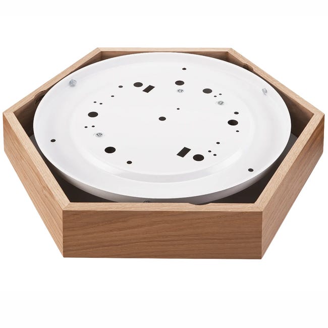Plafon 43 cm jasny brąz E27 Lamkur