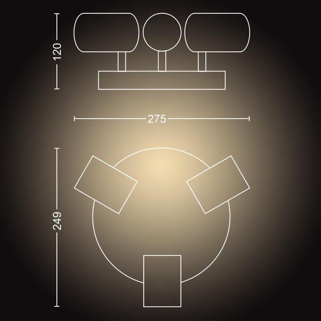 Plafon Adore 3 x GU10 biały Philips Hue