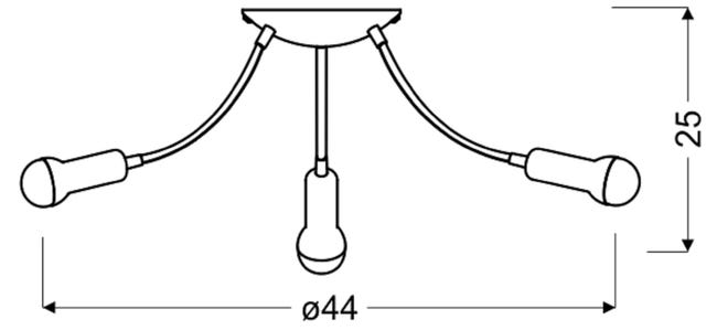 Plafon Arc srebrny 3 x E14 Candellux