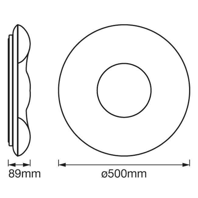Plafon Cromo 50 cm 3300 lm LED Ledvance