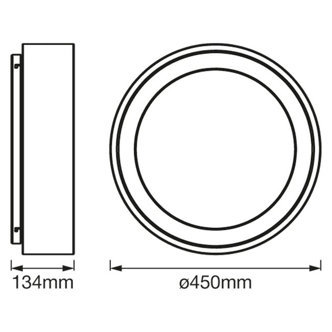 Plafon Cylinder 45 cm 3300 lm LED Ledvance