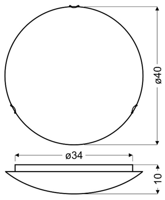 Plafon DUNA 40 cm patyna E27 CANDELLUX