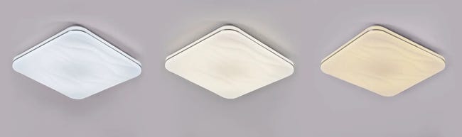 Plafon Desert z pilotem 43 cm biały LED Polux