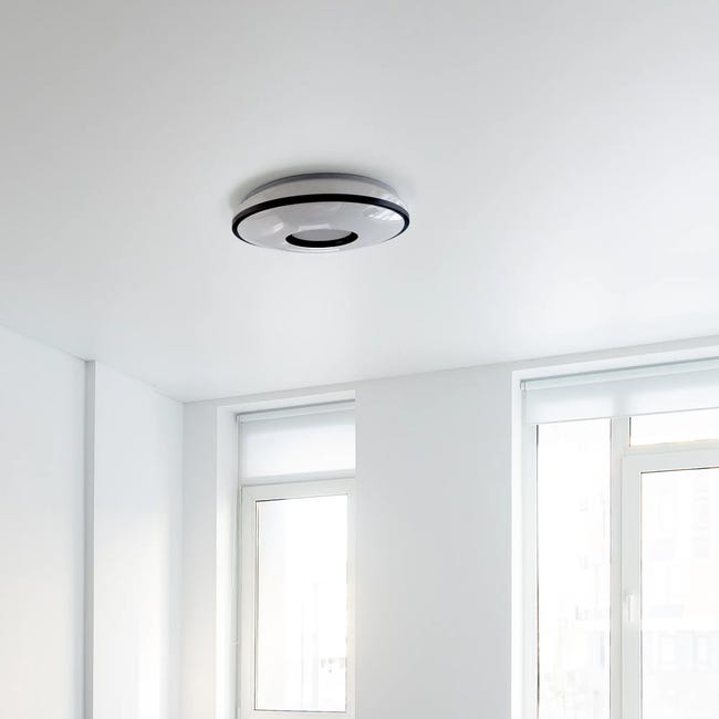Plafon Detroit czarno-biały 33 cm IP44 LED