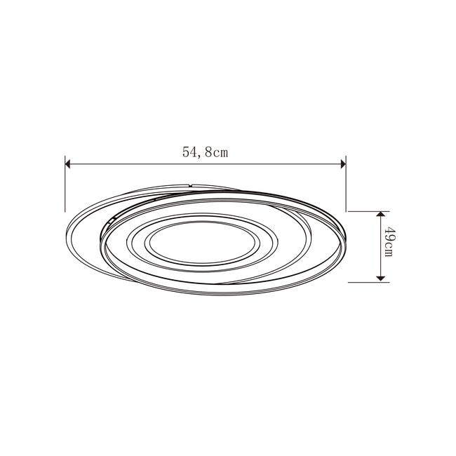 Plafon Emingo 48 cm z pilotem 13500 lm 2700-6500 K biały LED Inspire