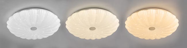 Plafon FLOWER z pilotem 48 cm biały okrągły LED POLUX