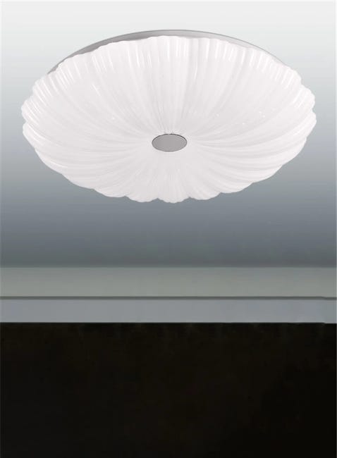 Plafon FLOWER z pilotem 48 cm biały okrągły LED POLUX