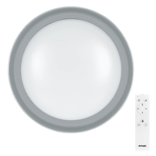 Plafon FOCUS z pilotem 45 cm grafit LED ACTIVEJET