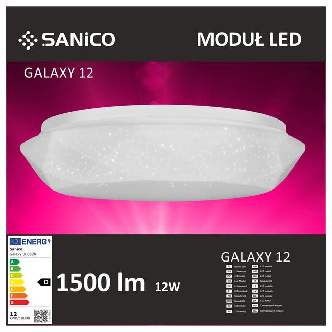 Plafon GALAXY 29.3 cm biały LED POLUX