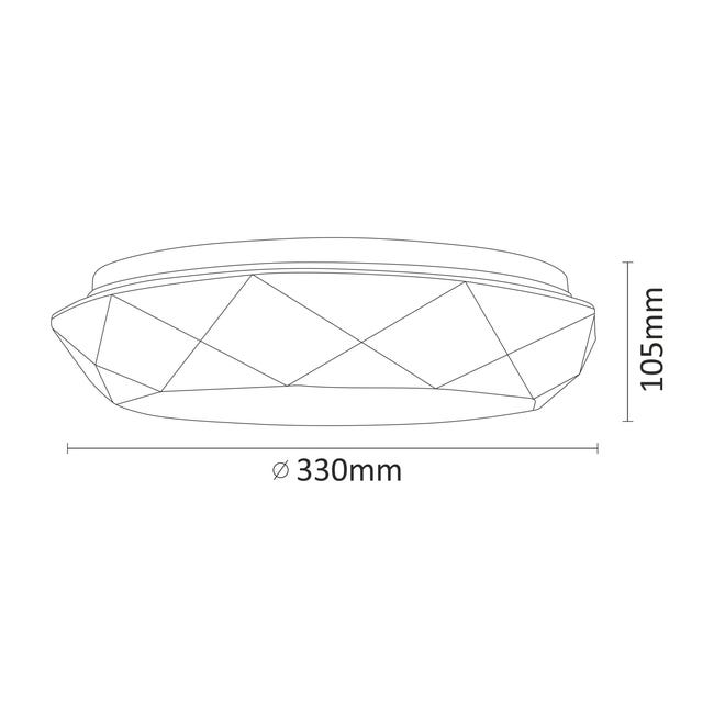 Plafon GALAXY 35.3 cm biały LED POLUX