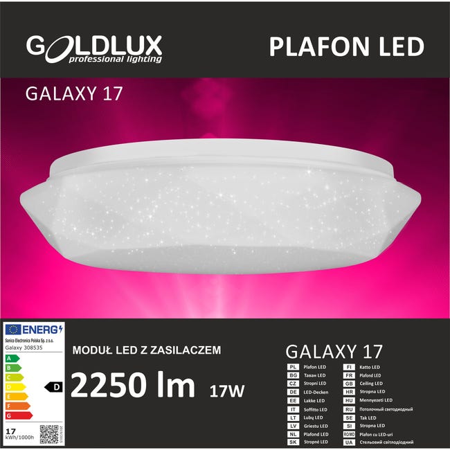 Plafon GALAXY 35.3 cm biały LED POLUX
