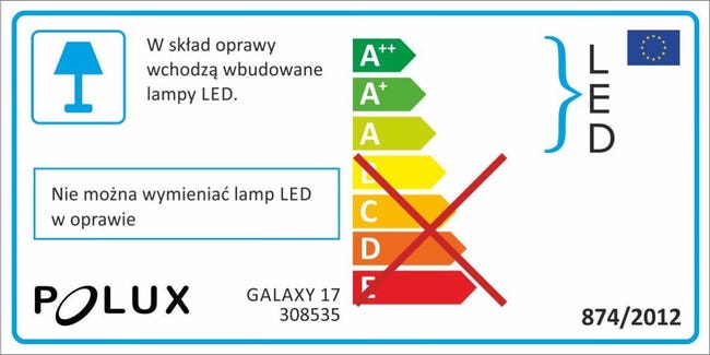 Plafon GALAXY 35.3 cm biały LED POLUX
