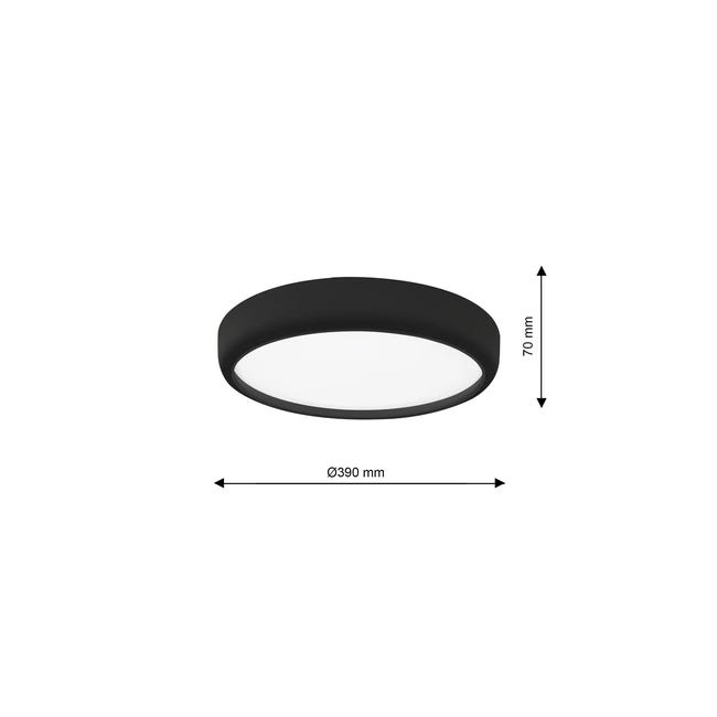 Plafon Gea czarny 39 cm LED Eko-Light