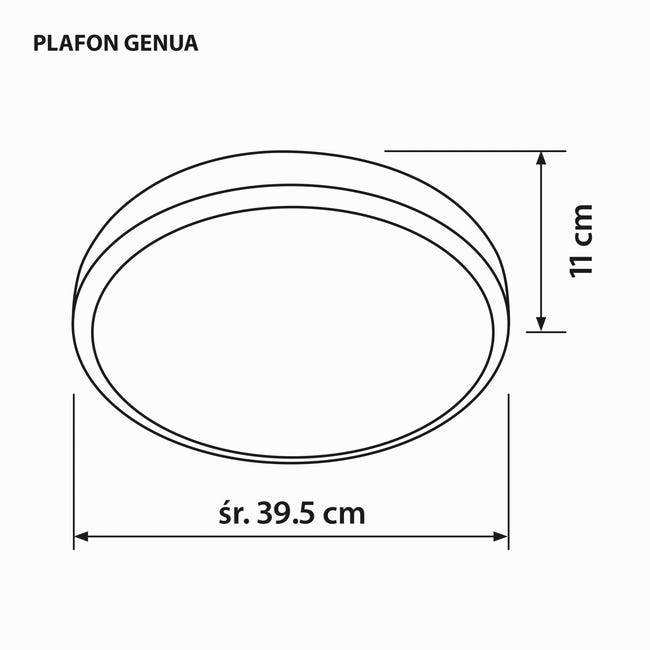 Plafon Genua biały E27 śr. 39.5 cm Activejet