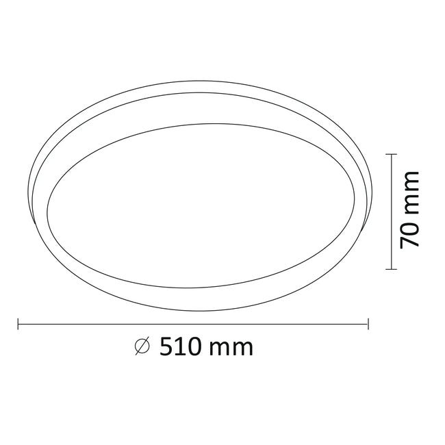Plafon Glossy biały 51 cm LED Polux