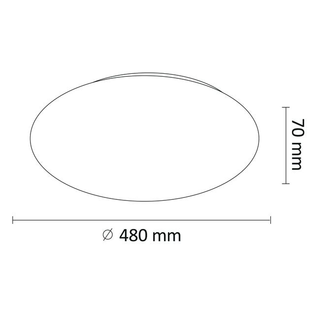 Plafon Hampton 48 cm biały LED Polux