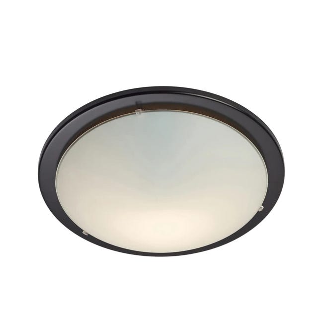Plafon ICEBERG 29 cm czarny okrągły E27 INSPIRE