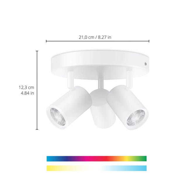 Plafon Imageo biały RGB 3 x GU10 Wiz Smart lighting