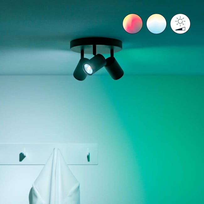 Plafon Imageo czarny RGB 3 x GU10 Wiz Smart lighting