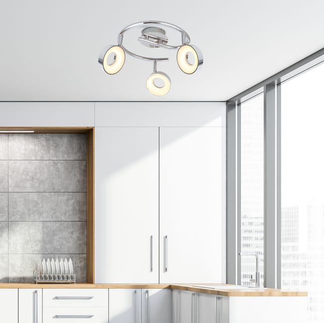 Plafon Isla srebrny 3 x LED Candellux