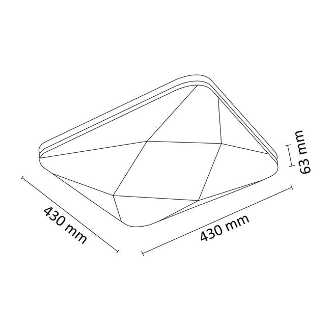 Plafon KASTOR z pilotem 43 cm biały LED POLUX